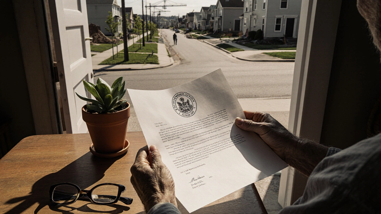 Formelle Stellungnahme mit Siegel neben Pflanze und Brille – Zeichen erfolgreicher Bürgerbeteiligung.