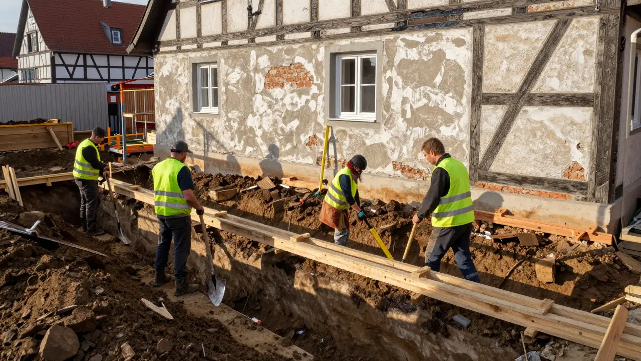 Kelleraußenwände freilegen: Aushub, Abdichtung und Wiederverfüllung Schritt für Schritt