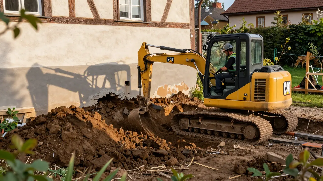 Kelleraußenwände freilegen: Schritt für Schritt Aushub, Abdichtung und Wiederverfüllung