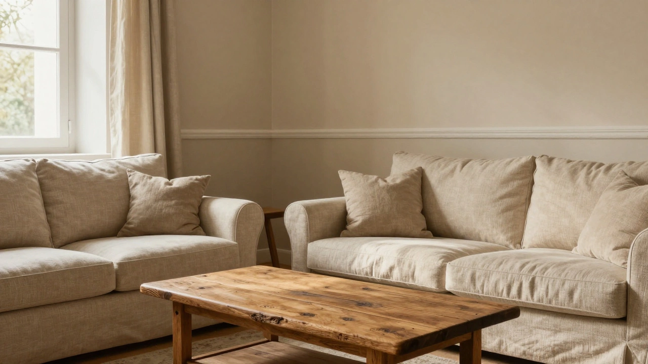 Wohnzimmer in Weiß und Beige: So schaffst du eine ruhige, helle Atmosphäre