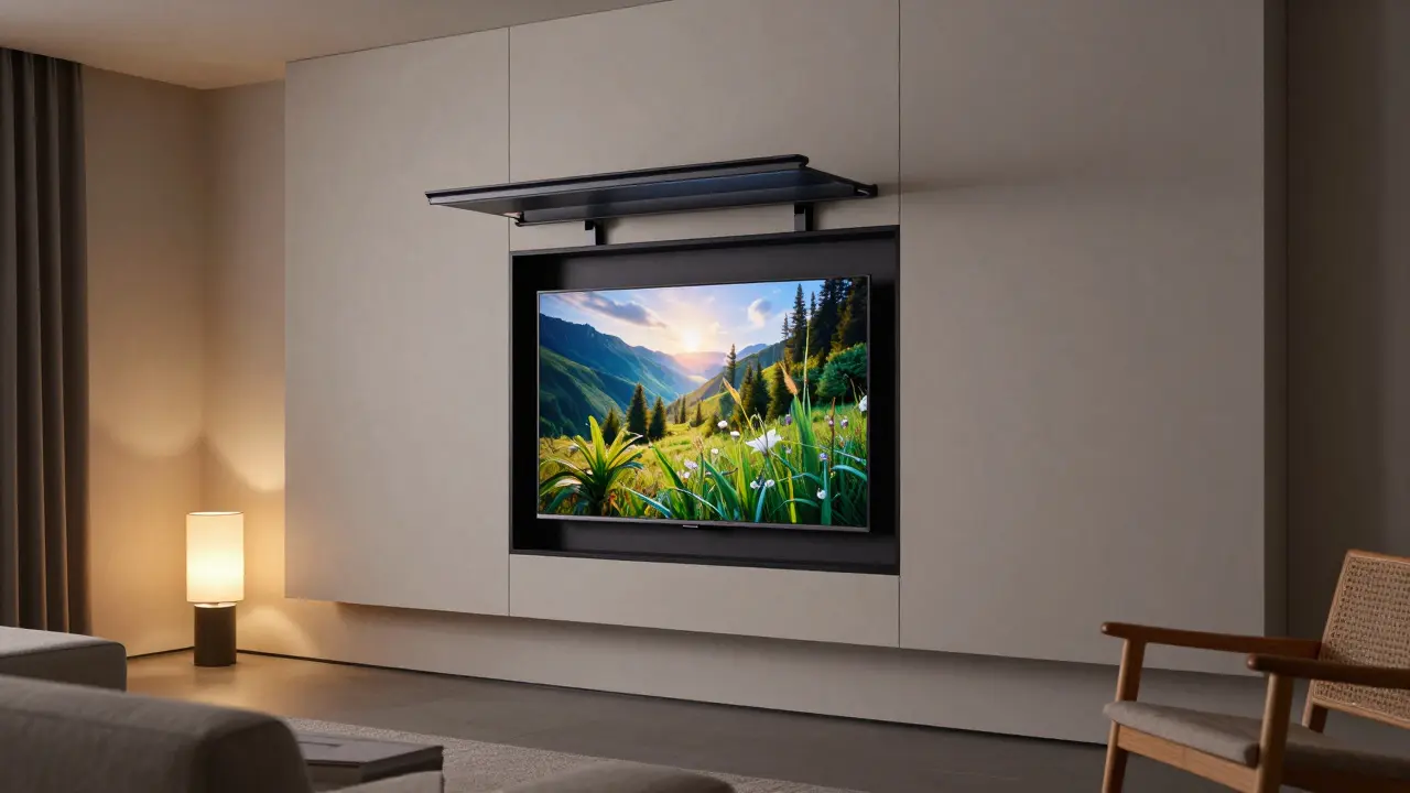 Fernseher im Wohnzimmer verstecken: 7 Design-Lösungen für eine cleane TV-Ecke