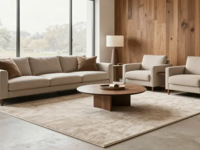 Teppich im Wohnzimmer richtig platzieren: Unter Sofa, Sessel und Couchtisch