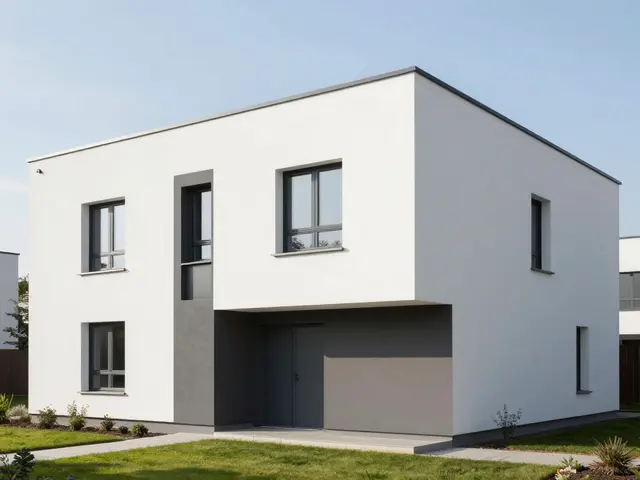 Fassade zweifarbig gestalten: Ideen, Farbkombinationen und Tipps für den Probeanstrich