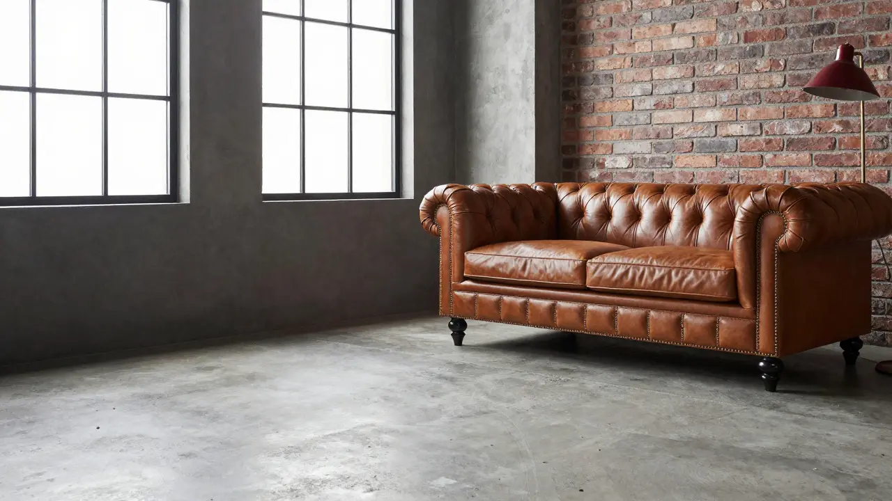Industrial-Look im Wohnzimmer: Beton, Metall und Leder richtig kombinieren