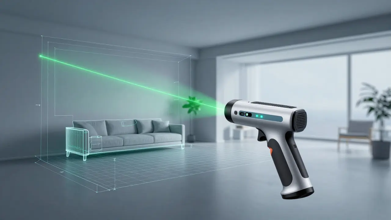 Zukunftsweisende 3D-Scan-Technologie zur präzisen Dokumentation eines leerstehenden Raums